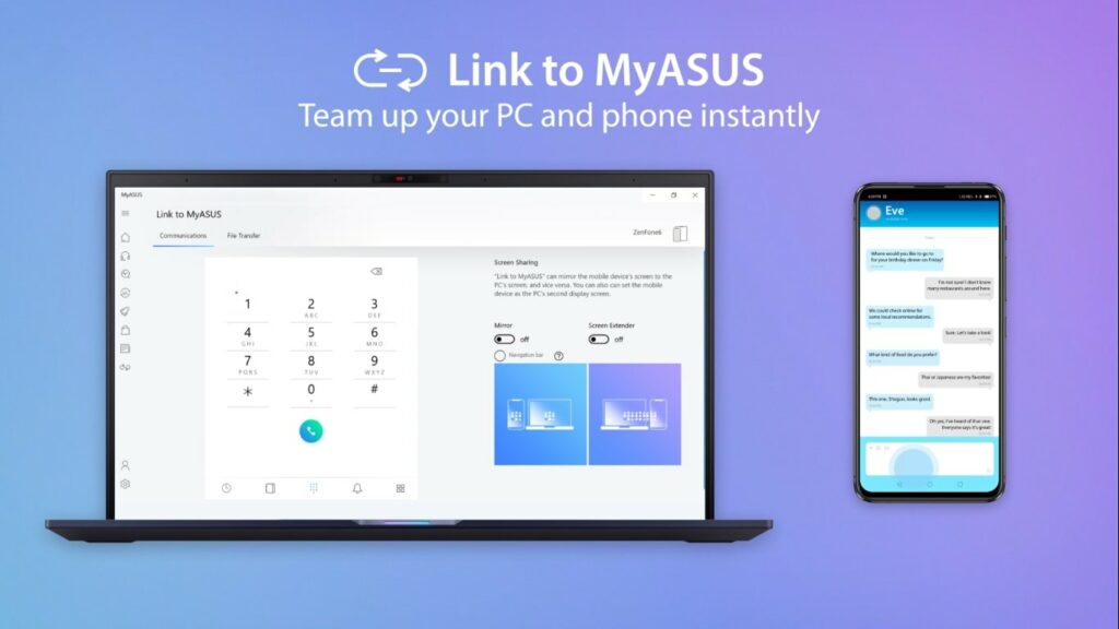 Link to MyASUS