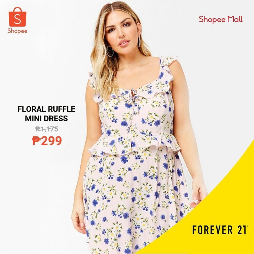 Shopee x Forever 21 - Floral Ruffle Mini Dress
