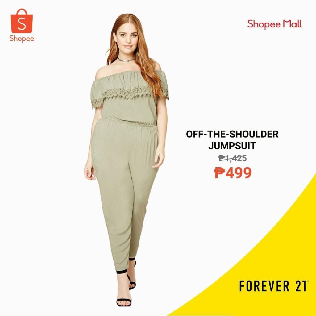 Shopee x Forever 21 - Off-The-Shoulder Jumpsuit