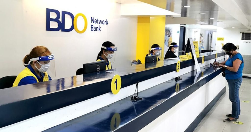 BDO Network Bank branch counter