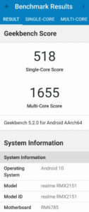 Realme 7 - Geekbench scores
