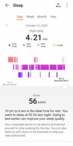 Huawei Health app sleep record scaled