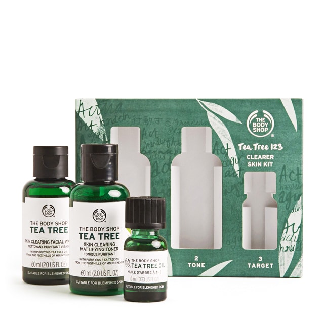 The Body Shop Tea Tree 123 Clearer Skin Kit (For Her, For Him)