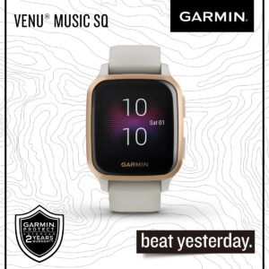 Garmin Venu Sq Music Edition GPS smartwatch (Rose Gold)
