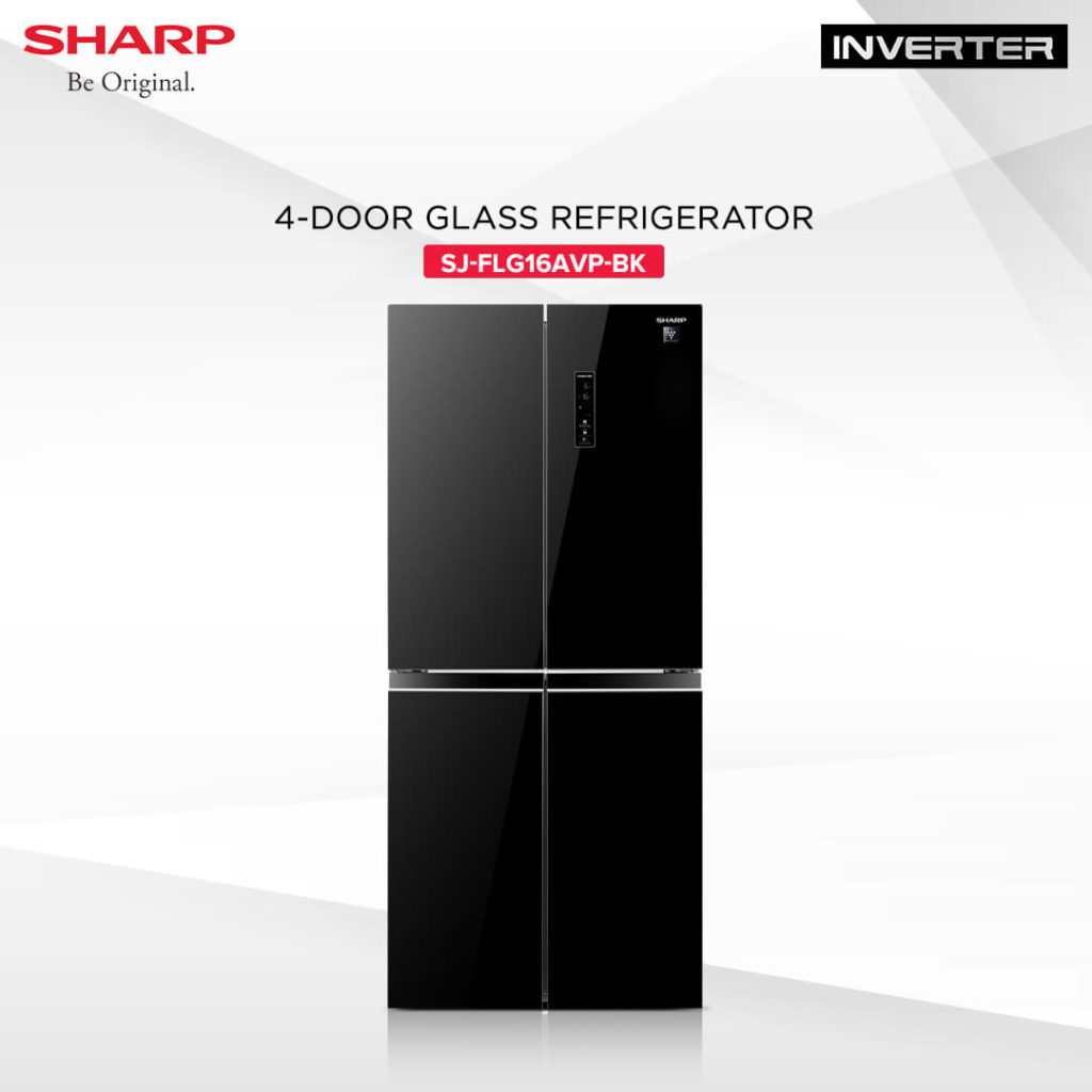 SHARP 4 Door Glass Inverter Refrigerator