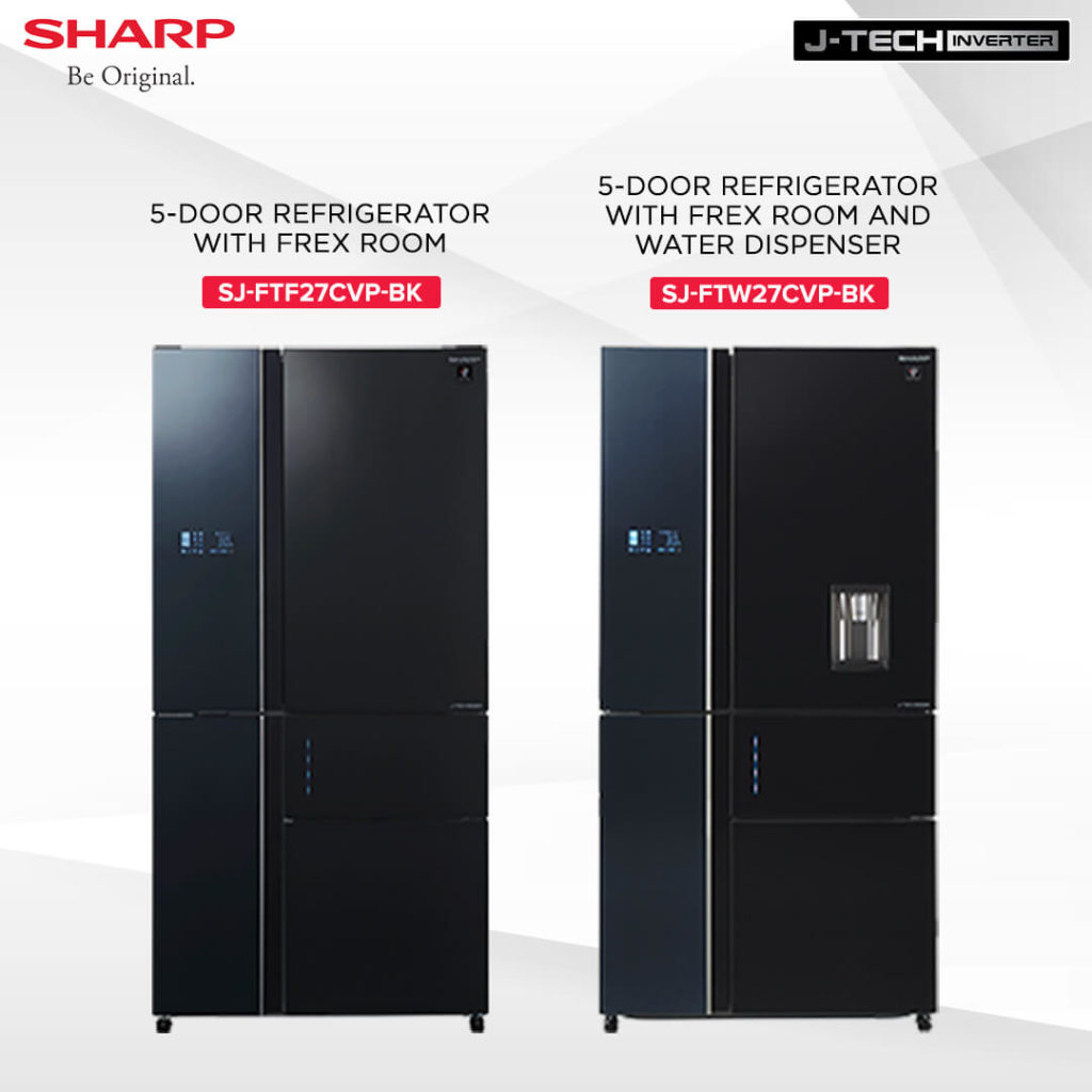 Sharp 5 Door Refrigerator with Flex Room and water dispenser