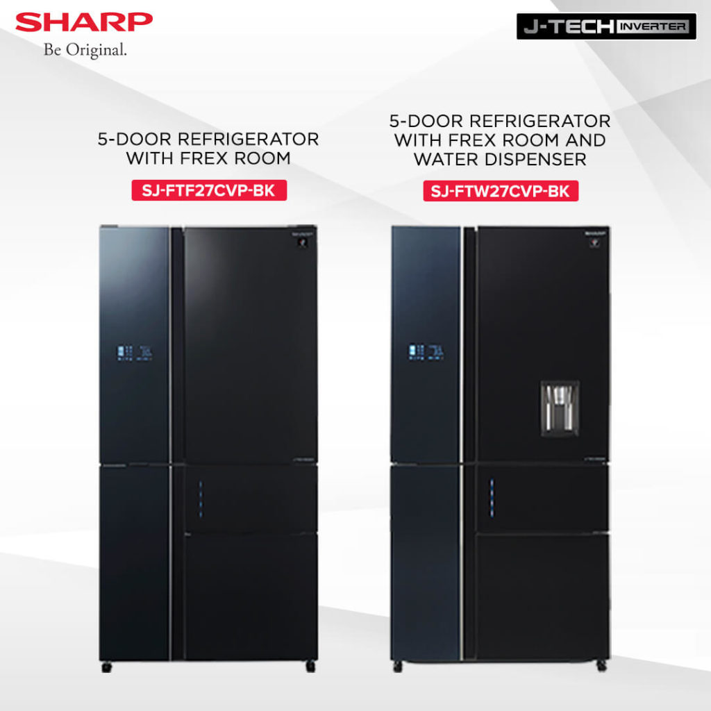 sharp 5 door inverter refrigerator