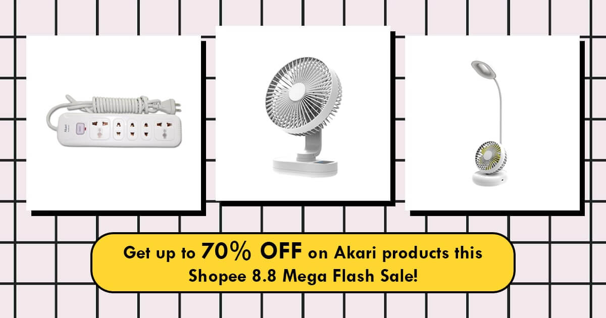 70% off on Akari products this Shopee 8.8 Mega Flash Sale