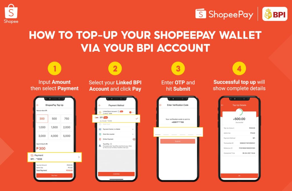 How to Top-up ShopeePay using BPI