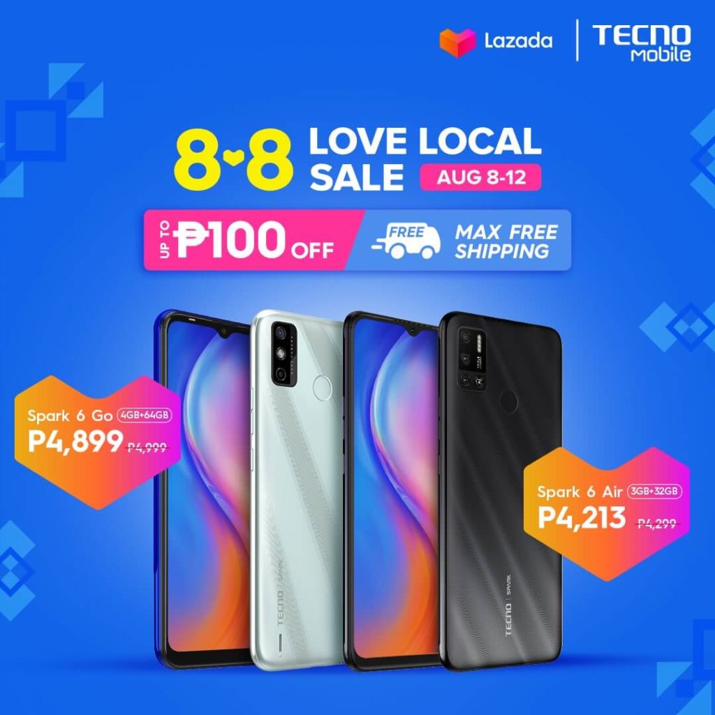 TECNO Mobile Lazada 8.8 Deals