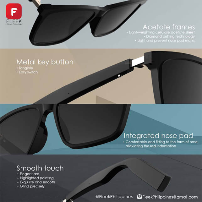 FLEEK Intelligent Bluetooth Audio Sunglasses - product details