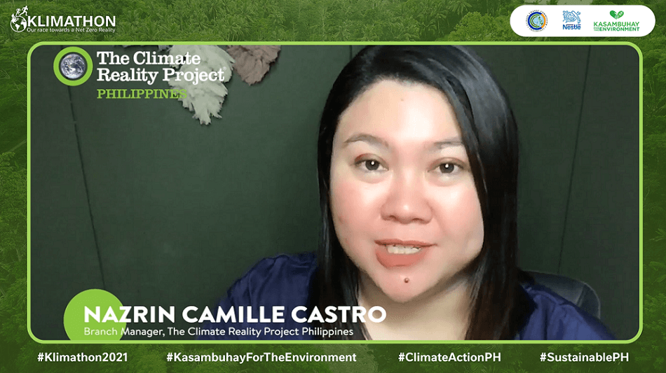 Klimathon 2021 - Ms. Nazrin Camille Castro Branch Manager of The Climate Reality Project Philippines