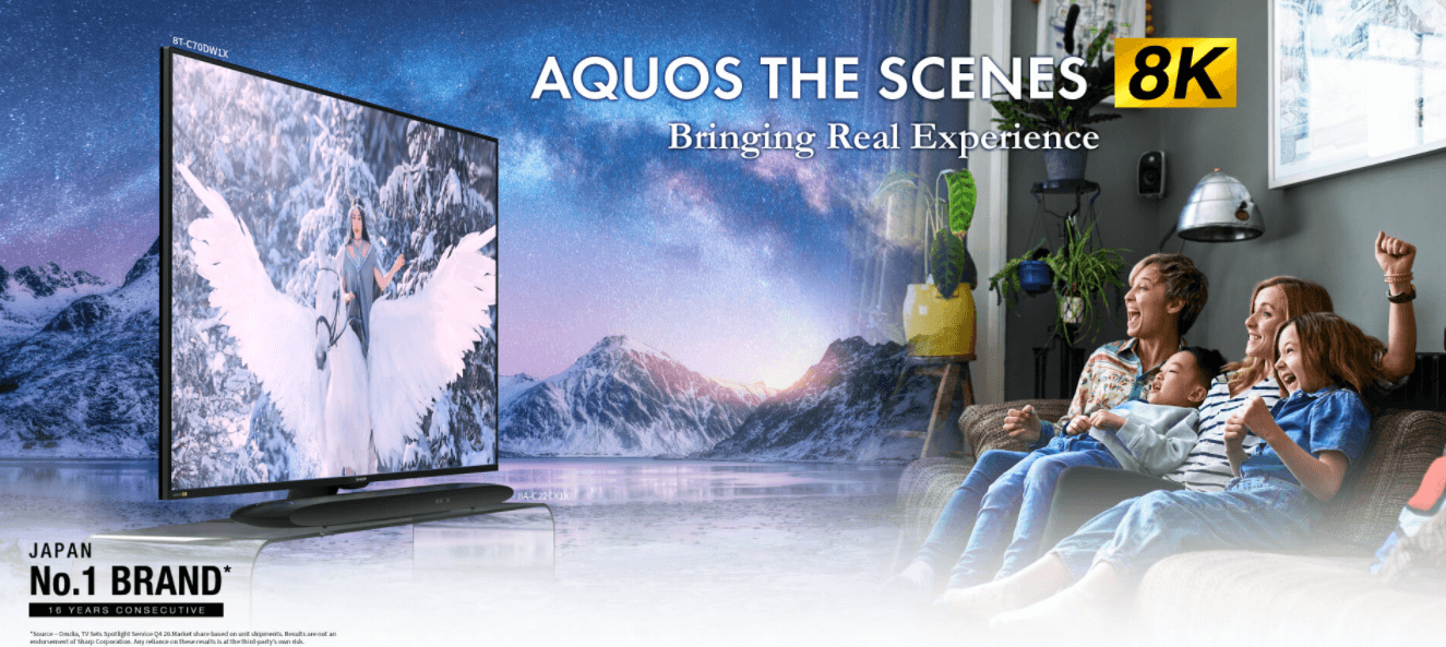 SHARP launches AQUOS THE SCENES 8K series