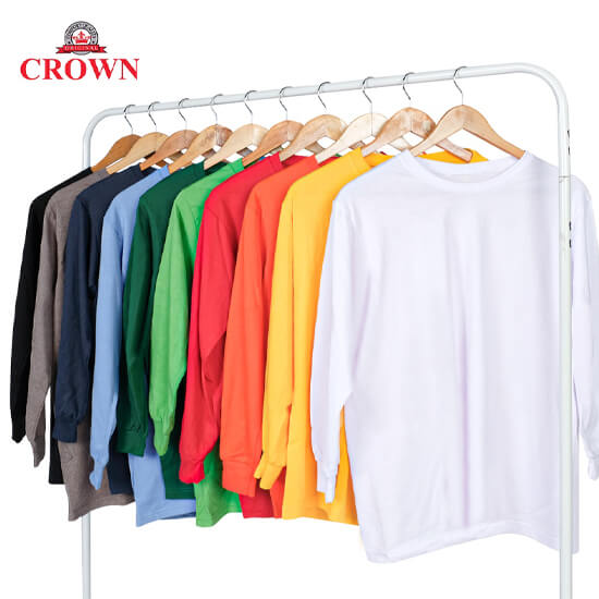Crown Men’s Oversized Plain Long Sleeve round neck sweatshirts
