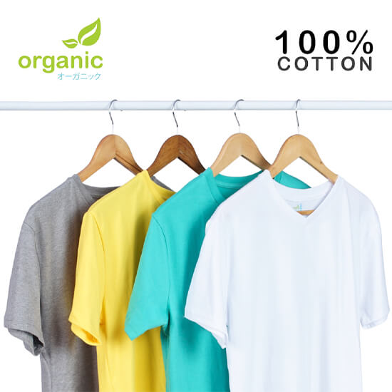 Organic Men VNeck Light Color T-shirt