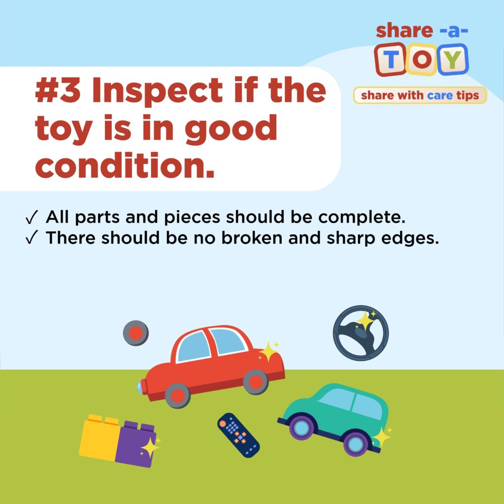 Share A Toy with Care Tips - Inspect if the toy is in good condition