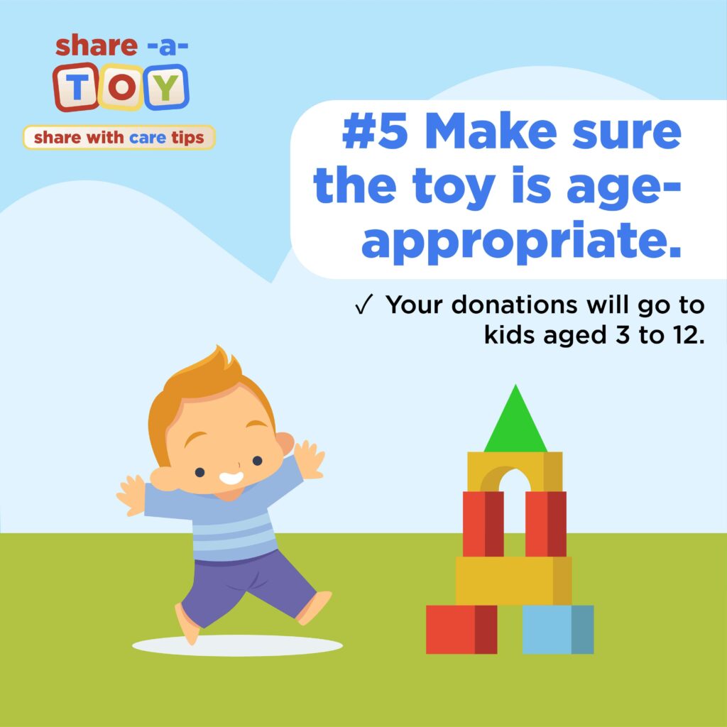 Share A Toy with Care Tips - Make sure the toy is age-appropriate
