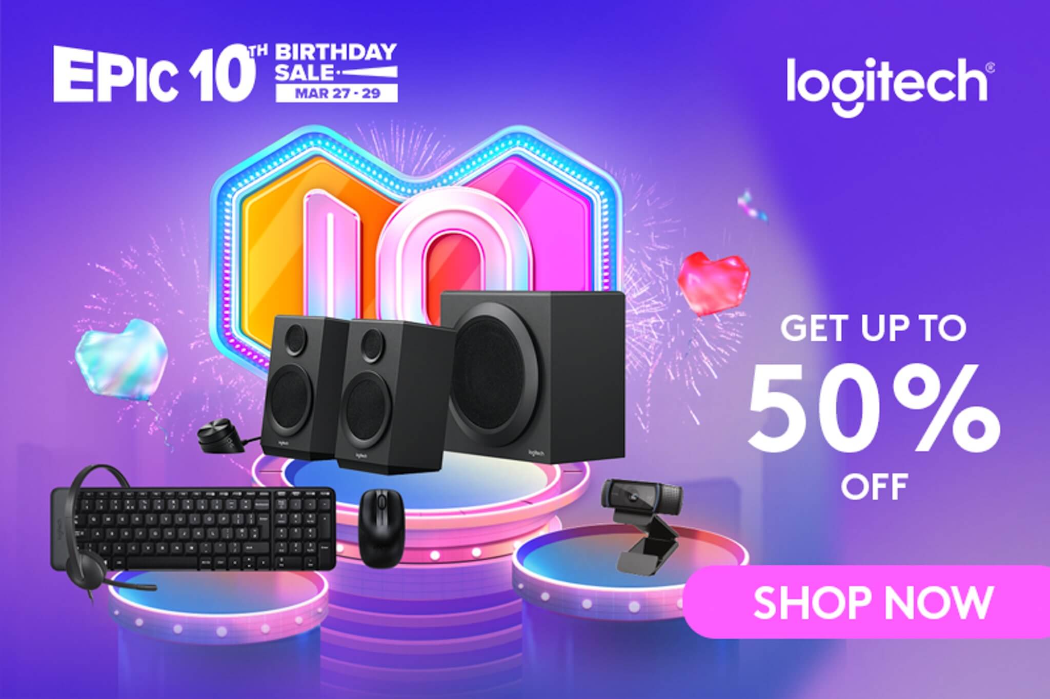 Logitech Treats You To Huge Discounts at the Lazada Epic 10th Birthday Sale