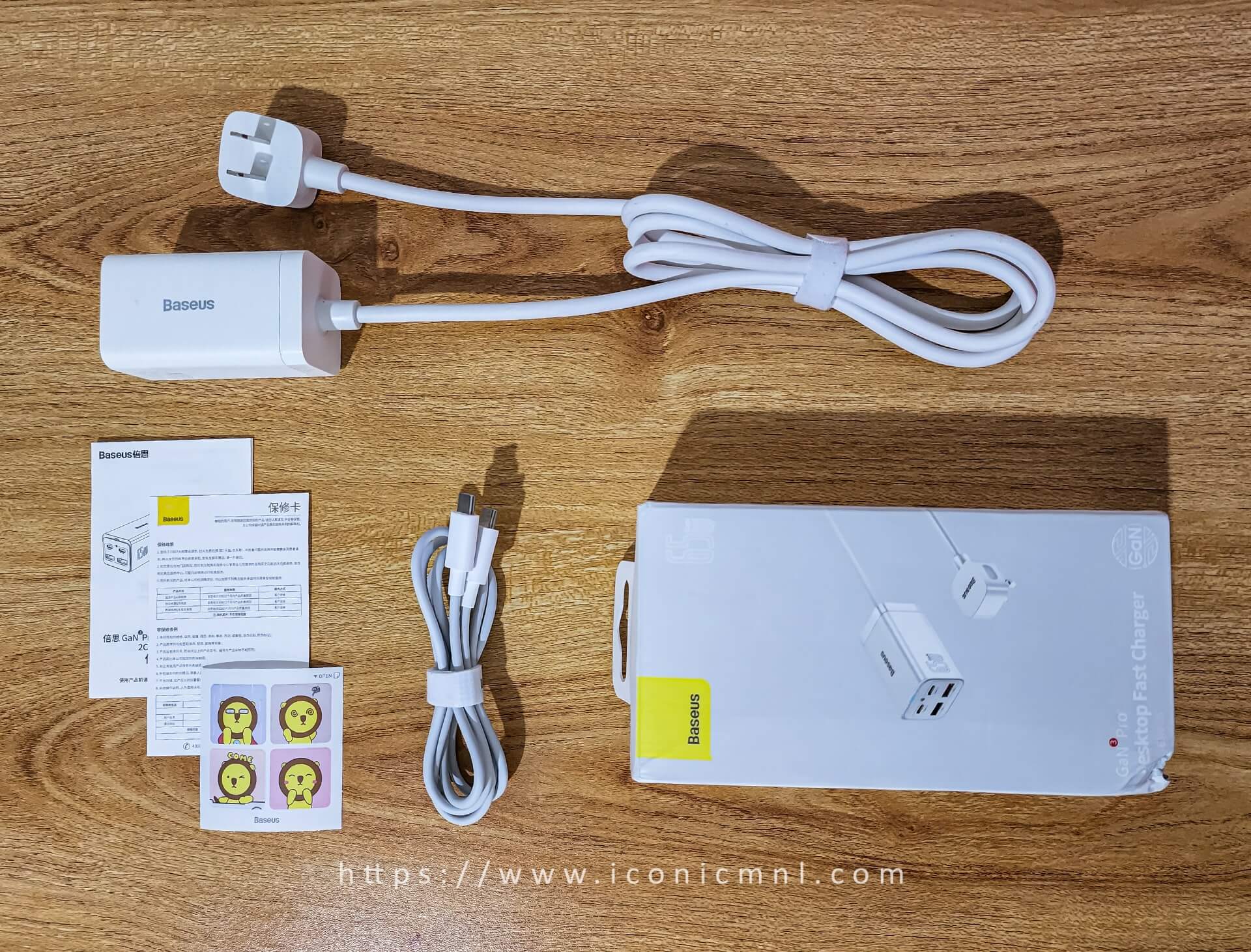 Baseus 65W GaN III Desktop charger - What's inside the box