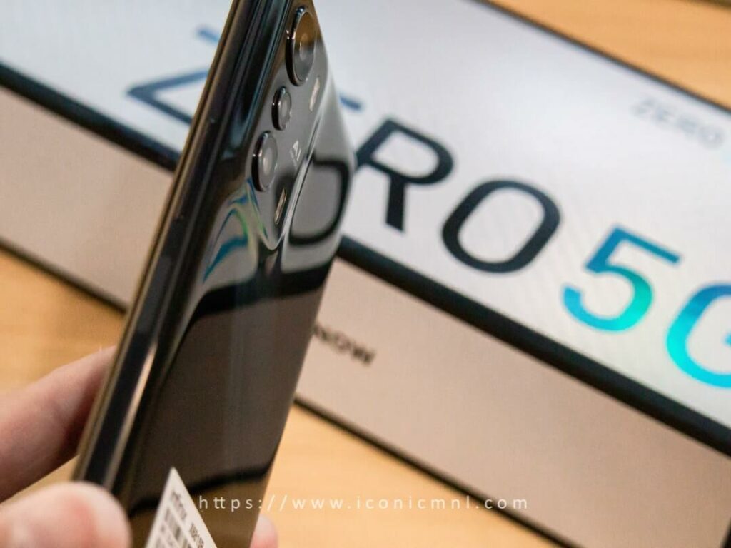 Infinix ZERO 5G - volume rocker and power key that doubles as the side-mounted fingerprint reader.