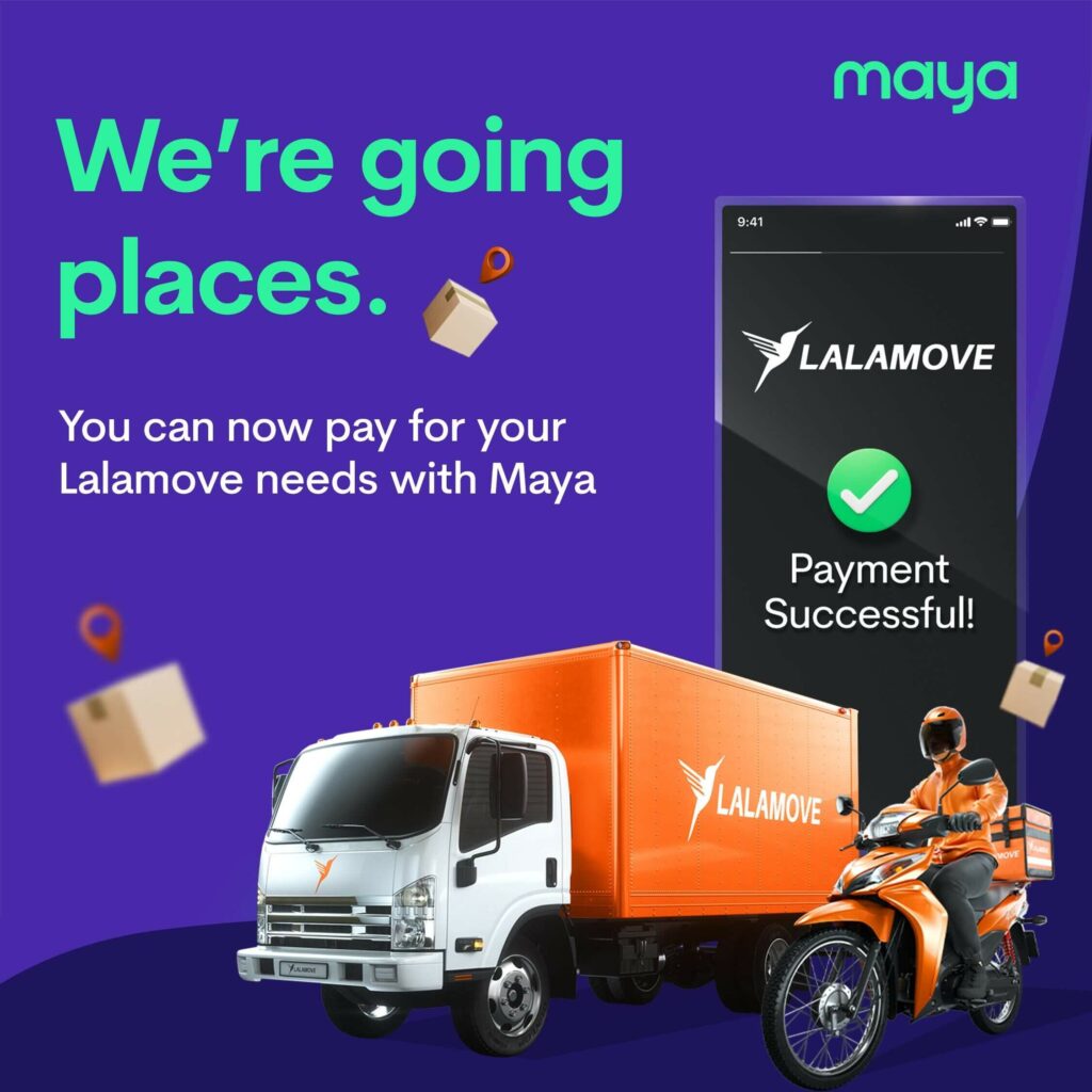 Lalamove users can now top up their wallet with Maya
