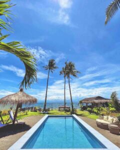 Pool view Sam Xanders Stone Beach Villa