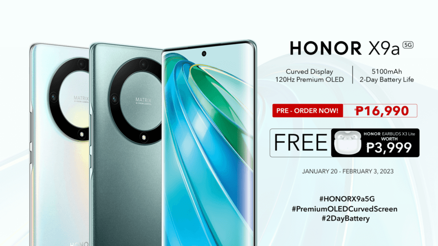 Pre-order HONOR X9a 5G now and get a FREE HONOR Earbuds X3 Lite