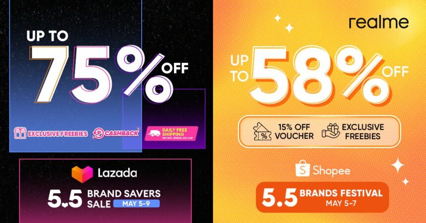 realme deals to look out for at Shopee Lazada 5.5 sale