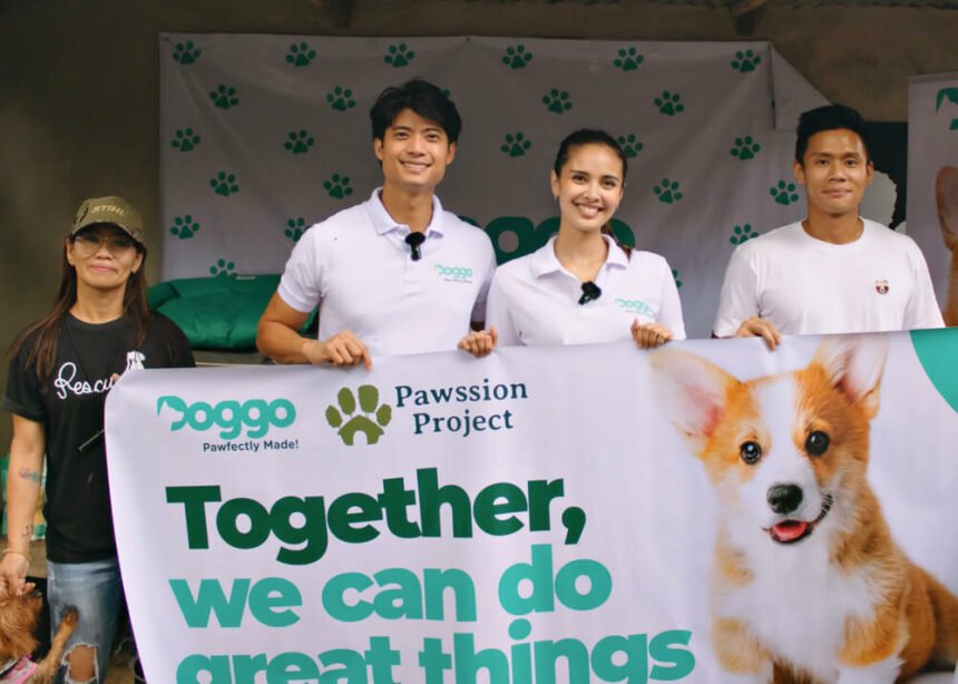 Pawssion Project volunteer Mikael Daez and Megan Young Doggo CEO Kurt Cheng