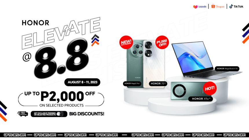 Elevate your lifestyle this HONOR 8.8 Sale and get up to 30 discount on selected items