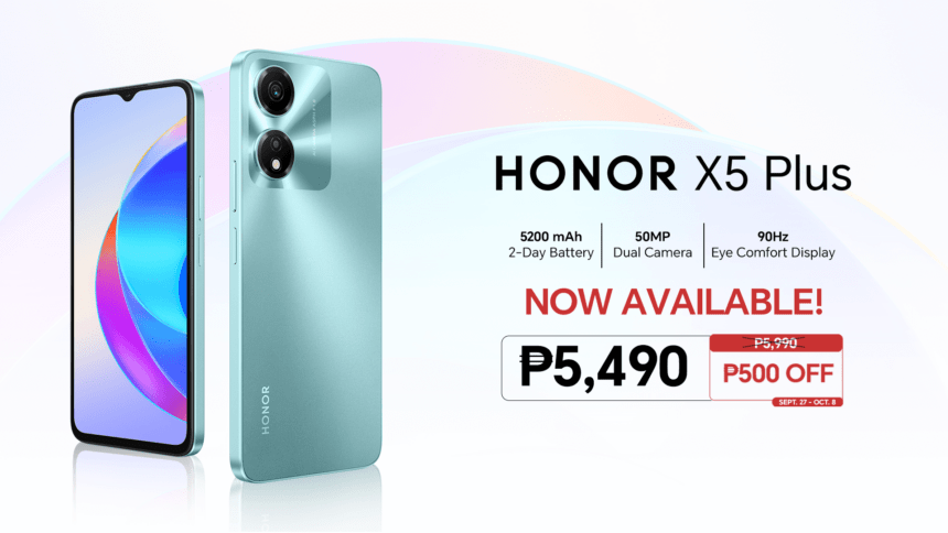 HONOR X5 Plus is now available at Php 5490