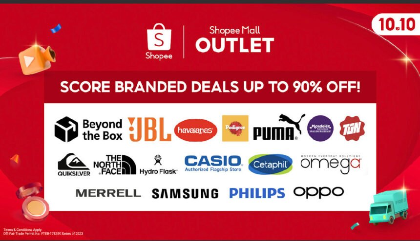 Shopee Mall Outlet Get ready for massive discounts on top brands this 10.10