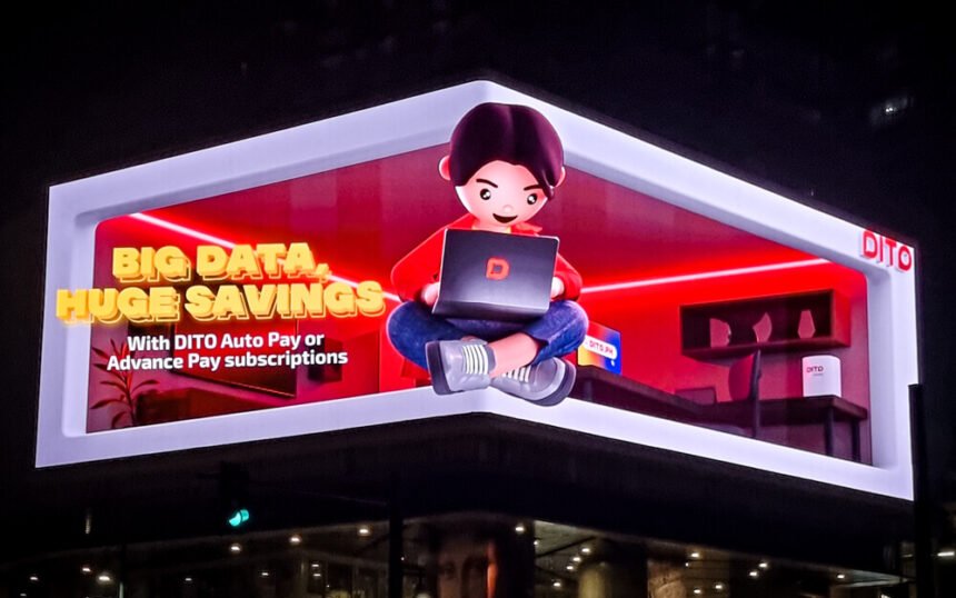 Spot the adorable 3Ds in DITOs 3D LED Billboard in BGC