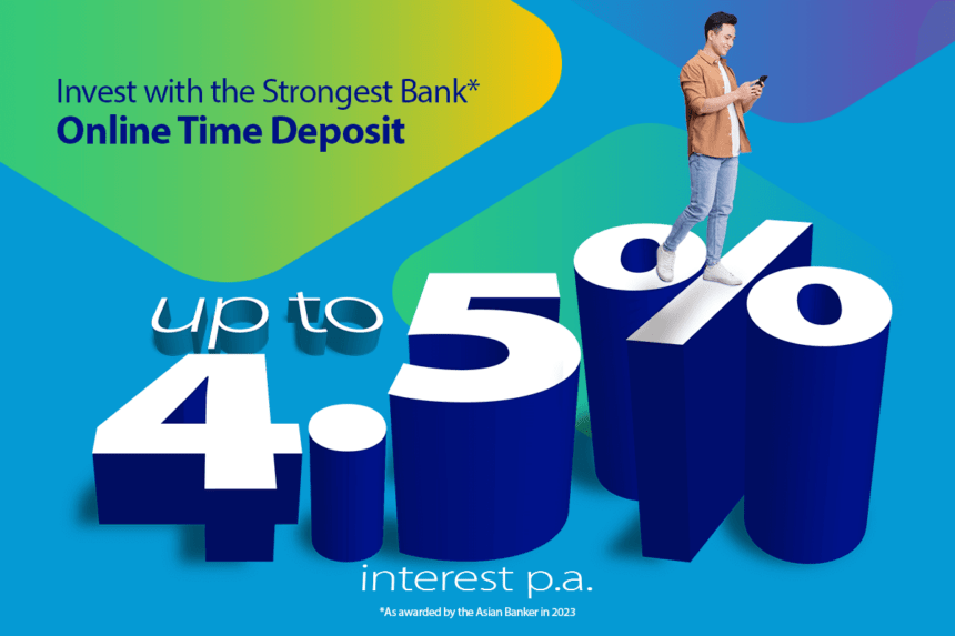 Earn up to 4.5 p.a interest rate with Metrobanks Online Time Deposit account