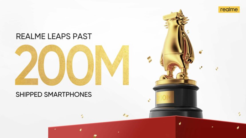 realme surpasses 200 Million global shipments in just 5 years scaled