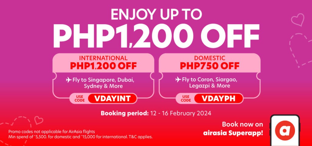 AirAsia Superapp features Fly in Pairs Deals