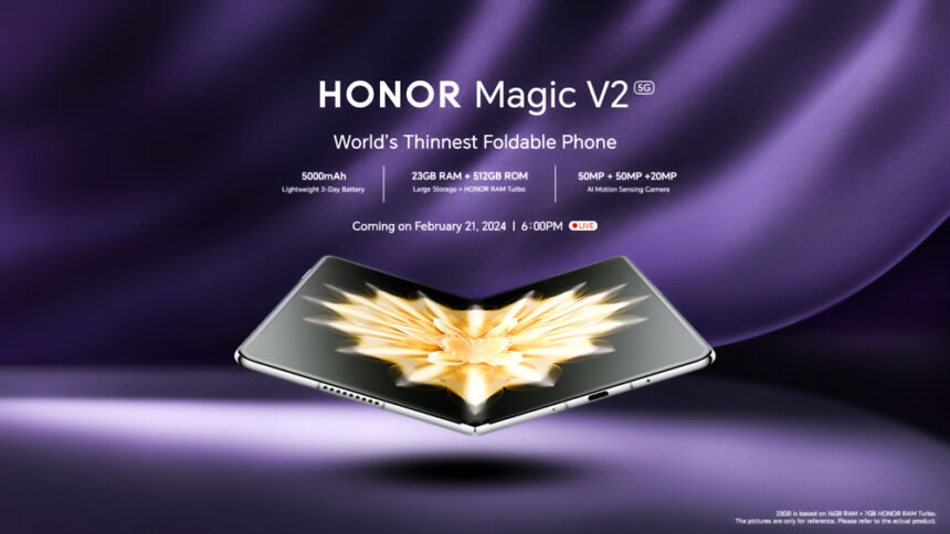 The Worlds Thinnest Foldable Phone HONOR Magic V2 arrives in PH unfolding on February 21