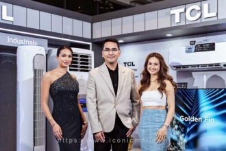 TCL Brand Manager Joseph Cernitchez with TCL Brand Partners for CoolPro | FreshIN 2.0 Coleen Garcia and Sarah Lahbati