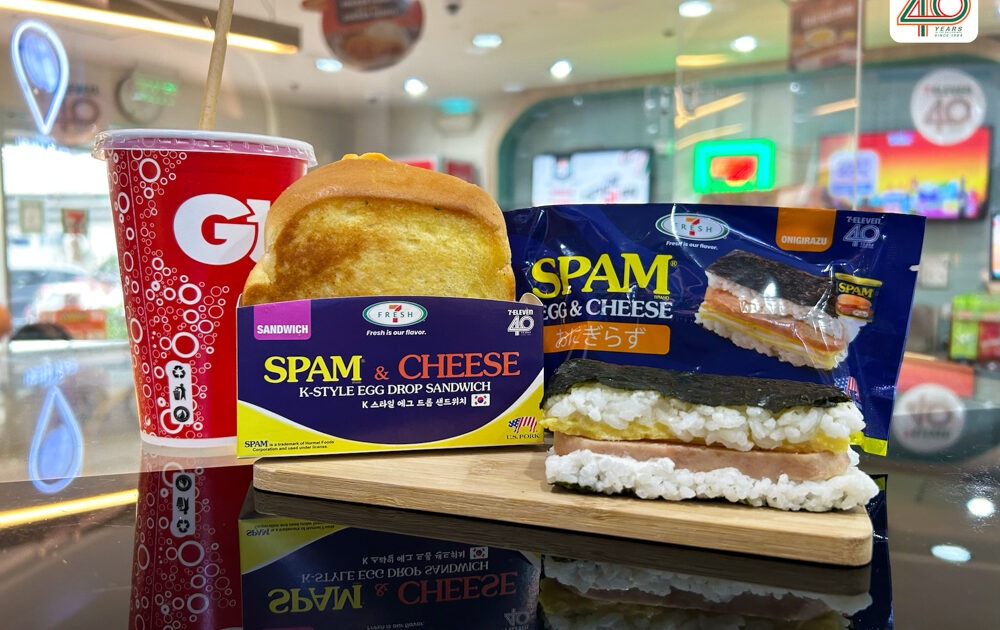 SPAM® and Cheese Egg Drop Sandwich and SPAM® Egg and Cheese Onigirazu at select Luzon 7-Eleven stores