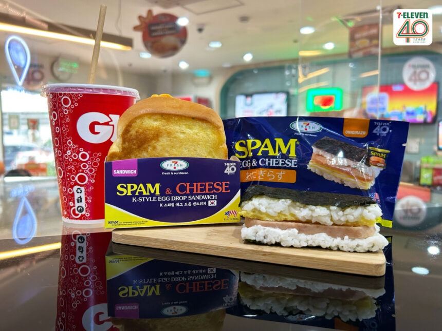 SPAM® and Cheese Egg Drop Sandwich and SPAM® Egg and Cheese Onigirazu at select Luzon 7-Eleven stores