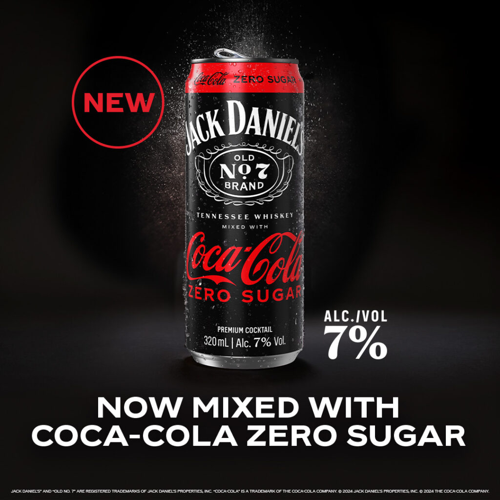 Jack and Coke Zero Sugar Now Mixed