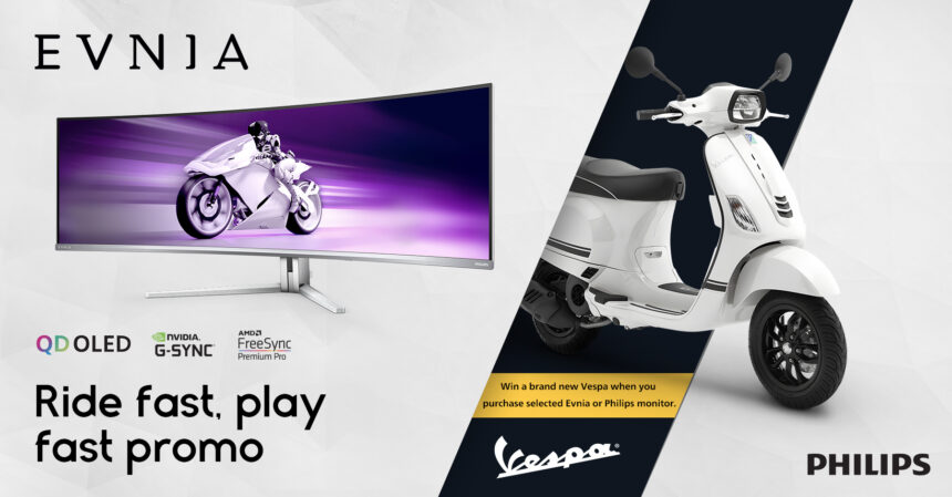 Philips Evnia Monitor PH and Vespa Motoitalia Team Up for Ride Fast Play Fast Promo