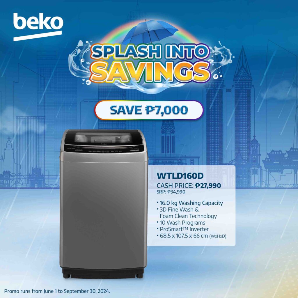 Beko’s Splash Into Savings rainy season promo - WTLD160D