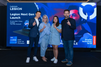 L to R Clifford Chong AP Gaming Category Manager Lenovo Asia Pacific Charlotte Koa Consumer Segment Lead Trippy Padilla Consumer Marketing Manager Mario Carmona AP Gaming Marketing Lead