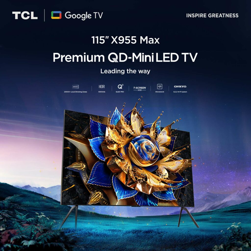 After much anticipation, TCL, the Philippines' No. 1 Panel TV Brand, and top 2 in the Global TV market, unveils the colossal TCL 115" X955 Max Premium QD-Mini LED TV. This technological marvel boasts the largest screen ever from TCL, delivering an immersive display experience that will redefine how you watch movies, shows, and games. Prepare to be captivated by stunning detail, vibrant colors, and a whole new level of home entertainment!  The TCL 115" X955 Max Premium QD-Mini LED TV reigns supreme as the titan of Mini LED screens. Boasting an unmatched size that sets a new standard for home entertainment, this TV isn't just big—it's a feast for the senses. From the moment you turn it on, prepare to be captivated by a world of stunning visuals, breathtaking detail, and colors that come alive.  “There’s no stopping us now! We’re finally introducing the TCL 115" X955 Max Premium QD-Mini LED TV! It’s the most anticipated moment among TV fanatics, and it’s finally here,” TCL Brand Manager Joseph Cernitchez said.  The Ultra Realistic TV Screen  The TCL 115" X955 Max isn't just a TV; it's a gateway to a luxurious viewing experience unlike any other. It’s also the world’s first 115" TV to be available for consumers.  Get ready to be transported to another world with the TCL 115” X955 Max. This awe-inspiring TV features over 20,000 local dimming zones, creating a level of picture quality that's simply breathtaking.  Imagine yourself completely immersed in the action, captivated by the sharp details and lifelike contrast. The microscopic Mini LED lights paired with high-precision lenses work in harmony with these local dimming zones to achieve pixel-level light control. Every scene – from dark, suspenseful thrillers to vibrant action movies – appears with stunning detail and depth. 
Immerse yourself in a world of dazzling color with the TCL 115” X955 Max. This incredible TV features QLED Pro technology, producing a jaw-dropping 10 billion colors. Imagine every scene bursting with life, with details so vivid they feel real. 
But QLED Pro isn't just about creating a dazzling screen display. TCL prioritizes long-lasting performance, utilizing advanced materials that ensure color stays true and  vibrant for up to 100,000 hours. QLED Pro also delivers a professional-grade color palette, covering 98% of the DCI-P3 standard, while a 25% increase in brightness ensures everything on the screen looks stunning. With QLED Pro, your home cinema experience becomes a celebration of color, detail, and professional-grade quality.  The TCL 115" X955 Max pushes the boundaries of picture quality with a peak brightness of 5,000 nits and a phenomenal 50 million to 1 contrast ratio. This innovative technology, combined with precise light control, ensures stunning visuals. Experience deep blacks, vibrant highlights, and a level of detail that rivals reality.  The AiPQ Pro Processor in the TCL 115" X955 Max is a game-changer. This advanced AI chip acts like a smart brain, constantly analyzing and learning from real-world details. It stores this information and uses it to optimize the picture on the fly, resulting in stunning visuals with vibrant colors, excellent contrast, and crystal clarity that rivals the natural world.  Sound that pulls you into the action! The TCL 115" X955 Max isn't just about the picture. It features a top-of-the-line ONKYO 6.2.2 Hi-Fi System, renowned for its immersive sound. With 12 speakers and 240W of super peak power, this system creates a captivating soundscape that puts you right in the heart of the action.
Sleek design, versatile placement. The TCL 115" X955 Max features a stylish ultra-slim design that complements any décor. This versatile TV can be mounted on the wall, placed on a TV stand, or used with a floor stand, allowing you to customize its placement to your preferences.  For more updates on the TCL 115" X955 Max Premium QD-Mini LED TV, log on to https://www.tcl.com/ph/en. 
