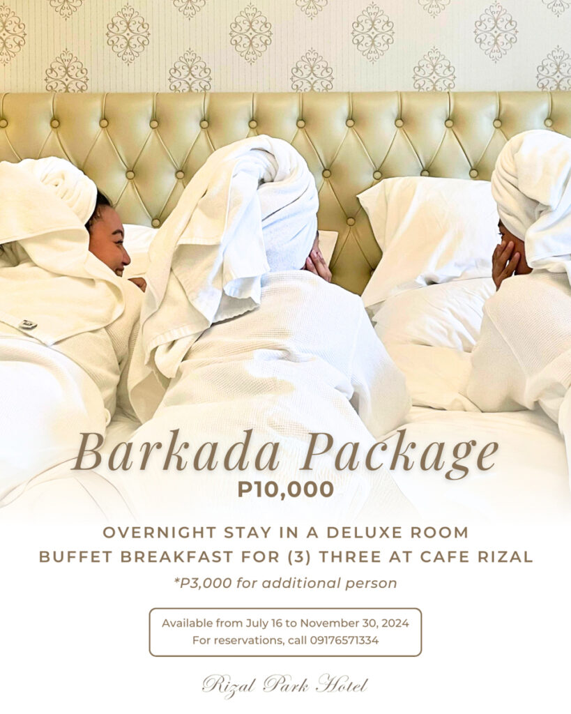 Unforgettable Getaway for Friends Barkada Package at Rizal Park Hotel