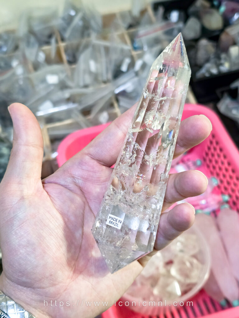 Crystal Abundance Brazilian Vogel Clear Quartz Crystal Wand Generator