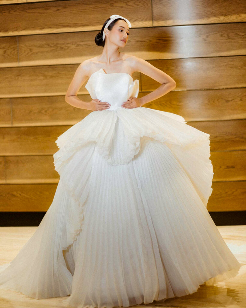 Hannah Kong Bridal Sophisticated tube bridal gown