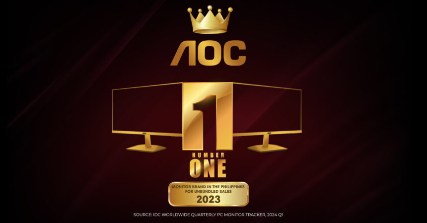 AOC Monitors Named Number One Monitor Brand in the Philippines for 2023 in Unbundled Sales