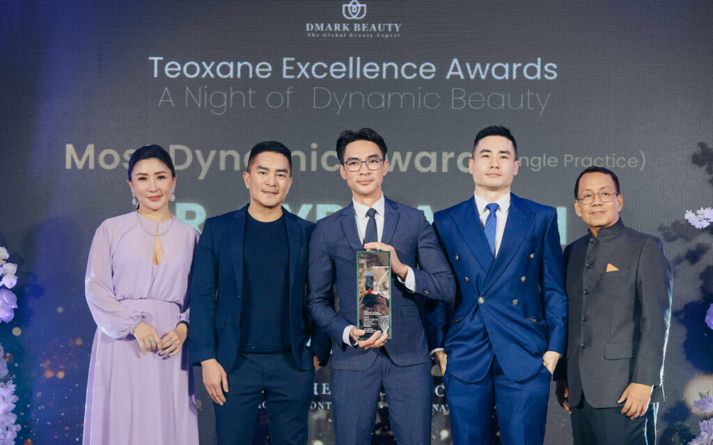 Dr. Isabelle Fernandez and Dr. CJ Marasigan of Luminisce received the Teoxane x DMark Beauty Champion Award